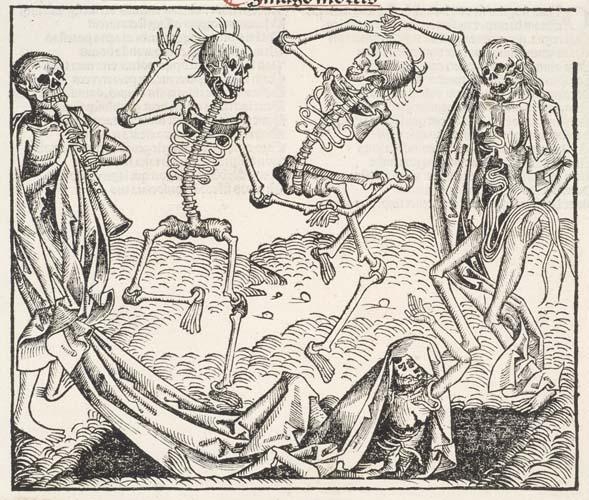 Artwork by Michael Wolgemut, Imago mortis (Der Totentanz), Made of Woodcut