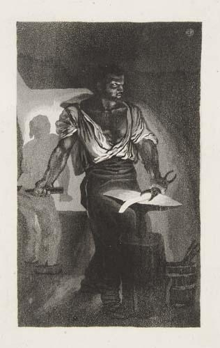 Un Forgeron by Eugène Delacroix, 1833