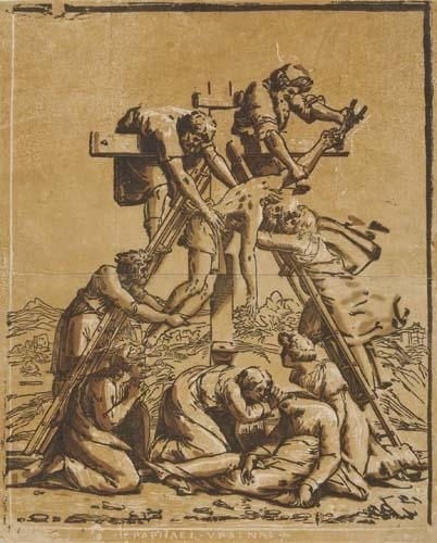 The Deposition by Ugo Da Carpi, circa 1520