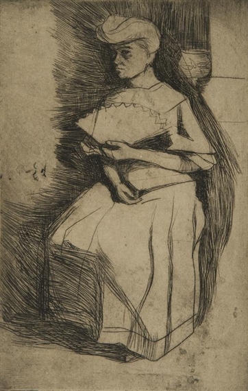 Lady with a Fan by Umberto Boccioni, 1907