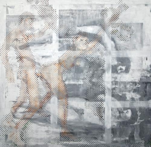 Artwork by Burhan Kum, Just Before the Expulsion from Eden, Made of oil on canvas