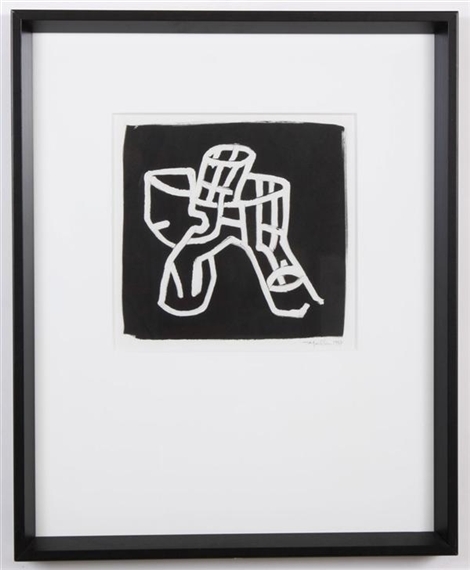 Abstract figure in black and white