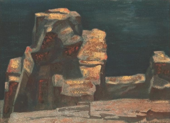 Pulpit Rock, Monhegan Island by Louis Lozowick