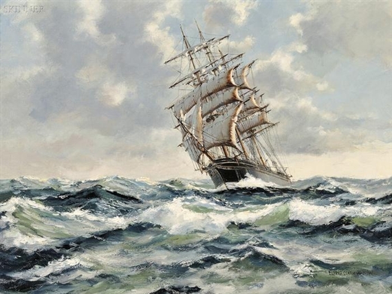 "Red Jacket" Running by Eldred Clark Johnson