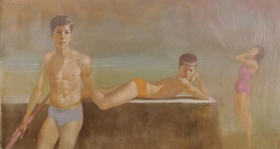 Three Figures at the Beach