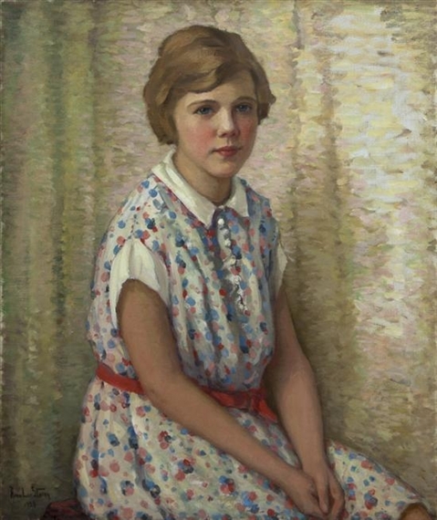 Portrait of a Young Girl by Anna Lee Stacey, 1928