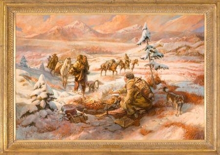 Shoshone Hunters Return by William Harry Ahrendt, 2012