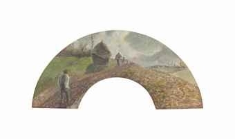 La vie aux champs (meule et semeur) by Camille Pissarro