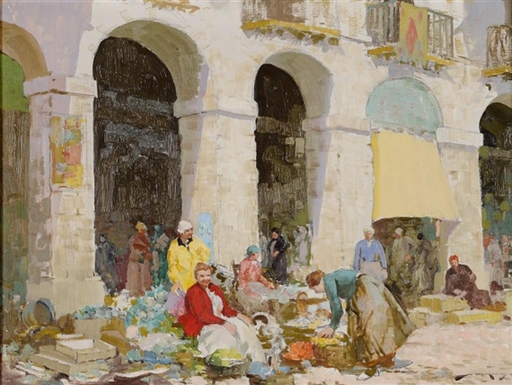 Les Arches, Dieppe by William Lee-Hankey