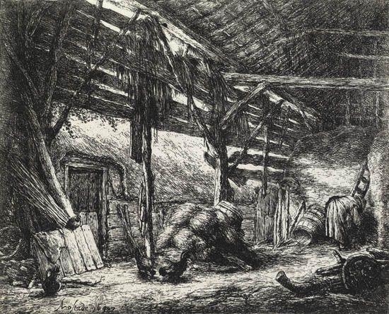 The Barn by Adriaen van Ostade, 1647