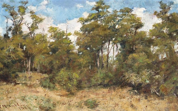 GUM TREES - MT MACEDON by Frederick McCubbin, 1904