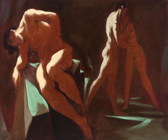 Carmean Harry Three Nude Figures 1991 Mutualart