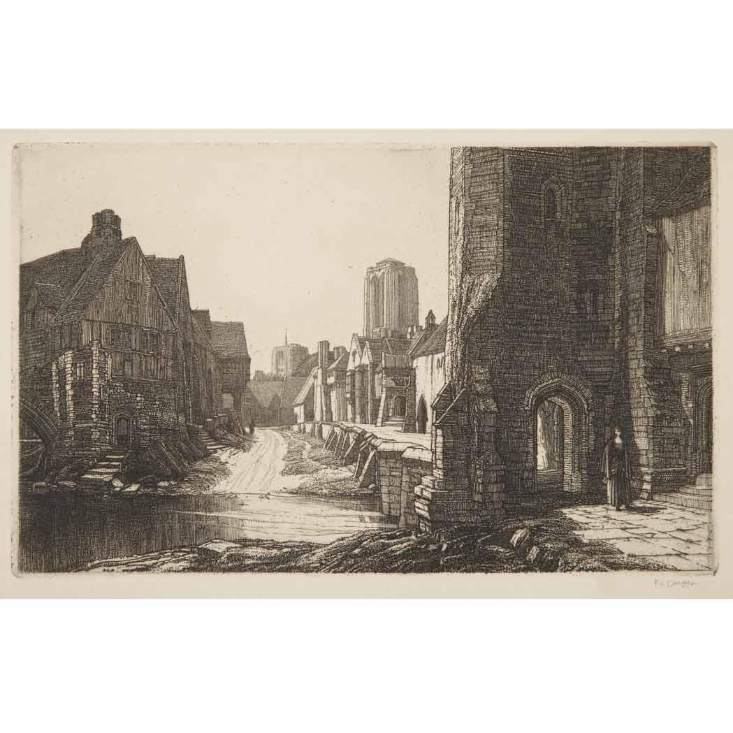 Artwork by Frederick Landseer Maur Griggs, The Ford, Made of Etching