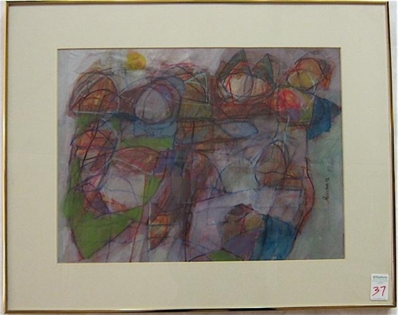 "Gathering Friends" by Evelyn Sheehan, 1987