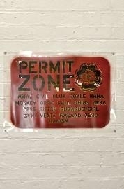 Permit Zone Info Board (Brown & Black)