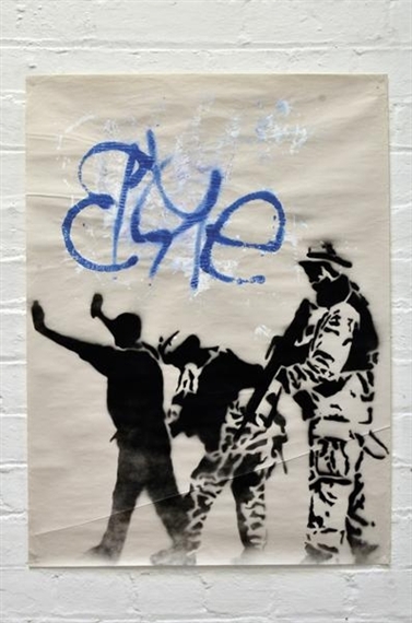 Untitled (Twin Soldier Checkpoint / Blue Tag) by Greg Hilleard, 2005