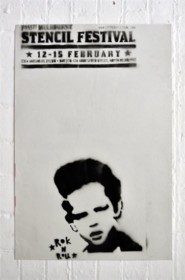 Melbourne Stencil Festival Poster (Rock n' Roll Boy)
