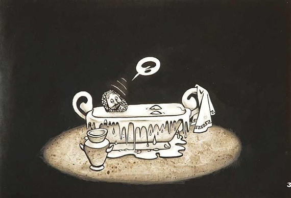 Archimédes in the bath by Kaja Saudek