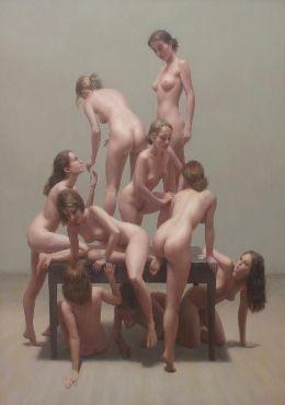 Artwork by Harry Holland, Nonary, Made of oil on panel