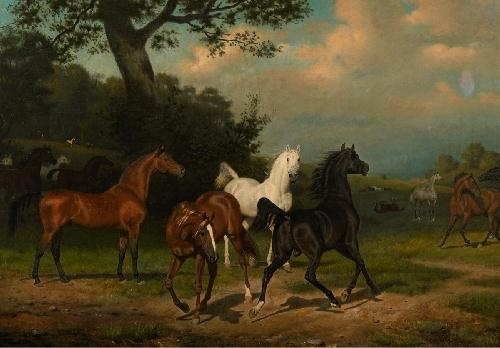 LANDSCAPE WITH HORSES by Friedrich Anton Kilp
