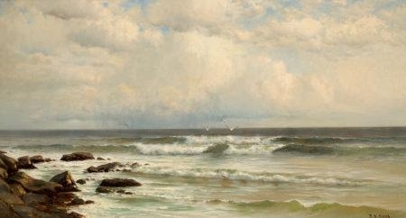 Summer Winds, Long Branch Beach, New Jersey by Francis A. Silva, 1883