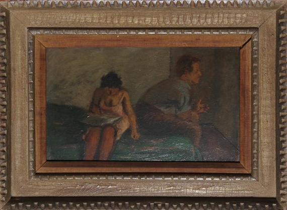 Couple on Bed by Raphael Soyer, 1930