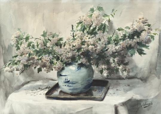 Frans Mortelmans | Still life with yellow roses | MutualArt