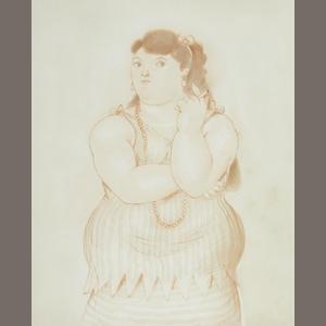 Mujer Fumando by Fernando Botero, 1965