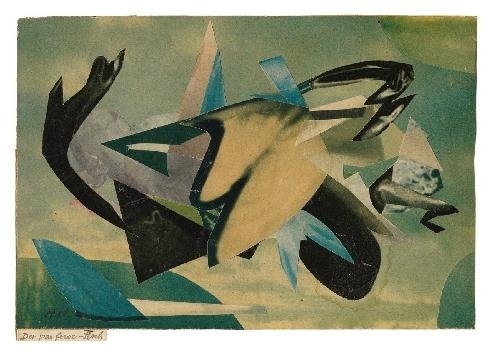 DER PAR FORCE-FISCH (THE PAR FORCE-FISH) by Hannah Höch, 1950