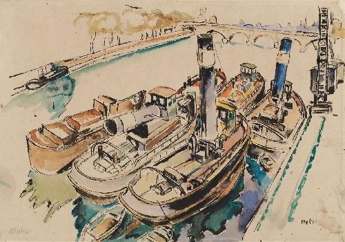 SEINEKÄHNE (BARGES ON THE SEINE)