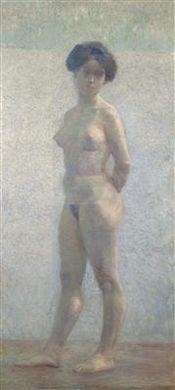 Stehender weiblicher Akt by Hans Böhler, 1908