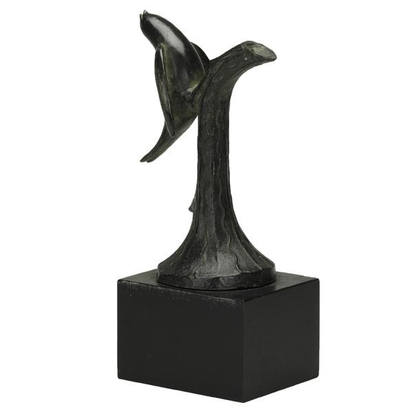 Artwork by Sylvia Shaw Judson, Untitled (Bird on Branch), Made of Painted bronze