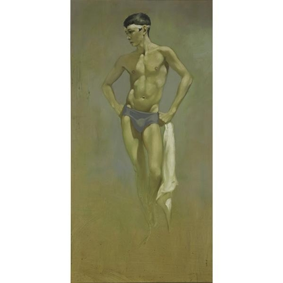 Standing Athlete with Towel