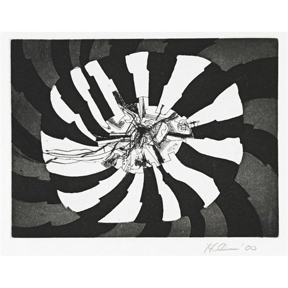 Six works: Helicopter (Moving Shopping Center), Long Distance, Grand Opening (Shop Til You Drop), In & Out, Helicopter (Moving Parc), Sculpture Parc by Franz Ackermann, 2000