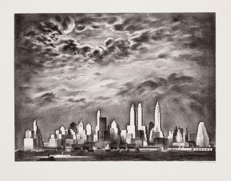 Storm Over Manhattan by Louis Lozowick, 1935