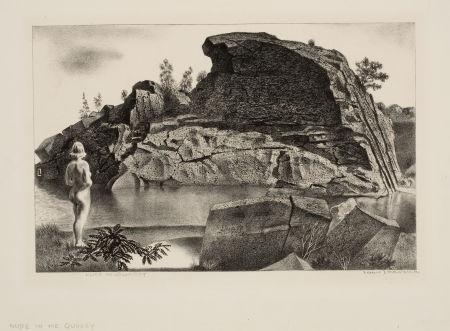 Artwork by Louis Lozowick, Group of three: Nude in a Quarry; Skaters & Angry Skies, Made of Lithographs