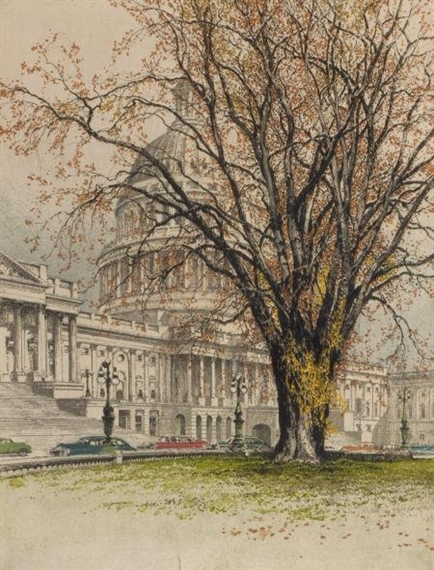 Washington, the Capitol by Robert Kasimir, circa 1950