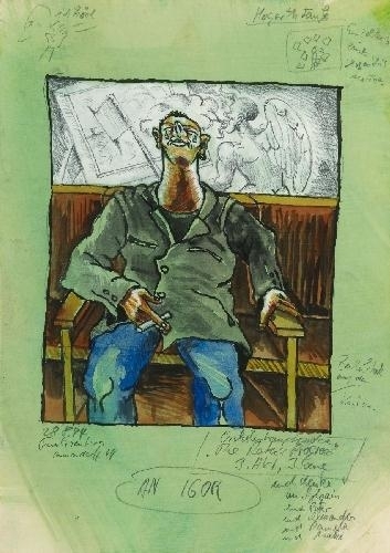 OHNE TITEL (AUS DER SERIE: THE RAKE'S PROGRESS) / UNTITLED (FROM THE SERIES: THE RAKE'S PROGRESS) by Jörg Immendorff, 1994