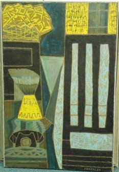 Cubist interior - Abe Monsky