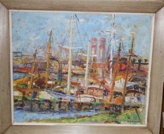 Boats docked at bay - Elizabeth Maloney
