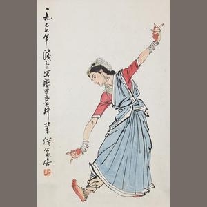 Indian Dance by Ye Qianyu, 1977