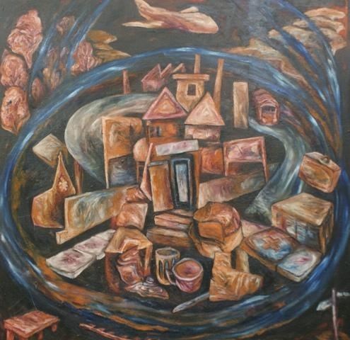 Thinking about Going Somewhere Else by Cathy Drummond, 1987