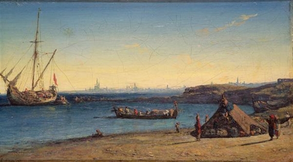 PAYSAGE MARITIME EN ORIENT by Louis Lottier