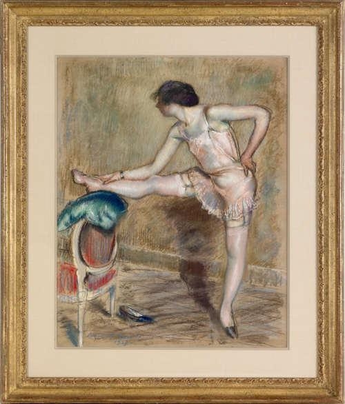 Artwork by Carroll Sargent Tyson, Ballet dancer, Made of pastel