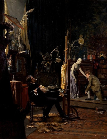 Scene from the Artist's Studio in Düsseldorf by Arvid Liljelund, 1883