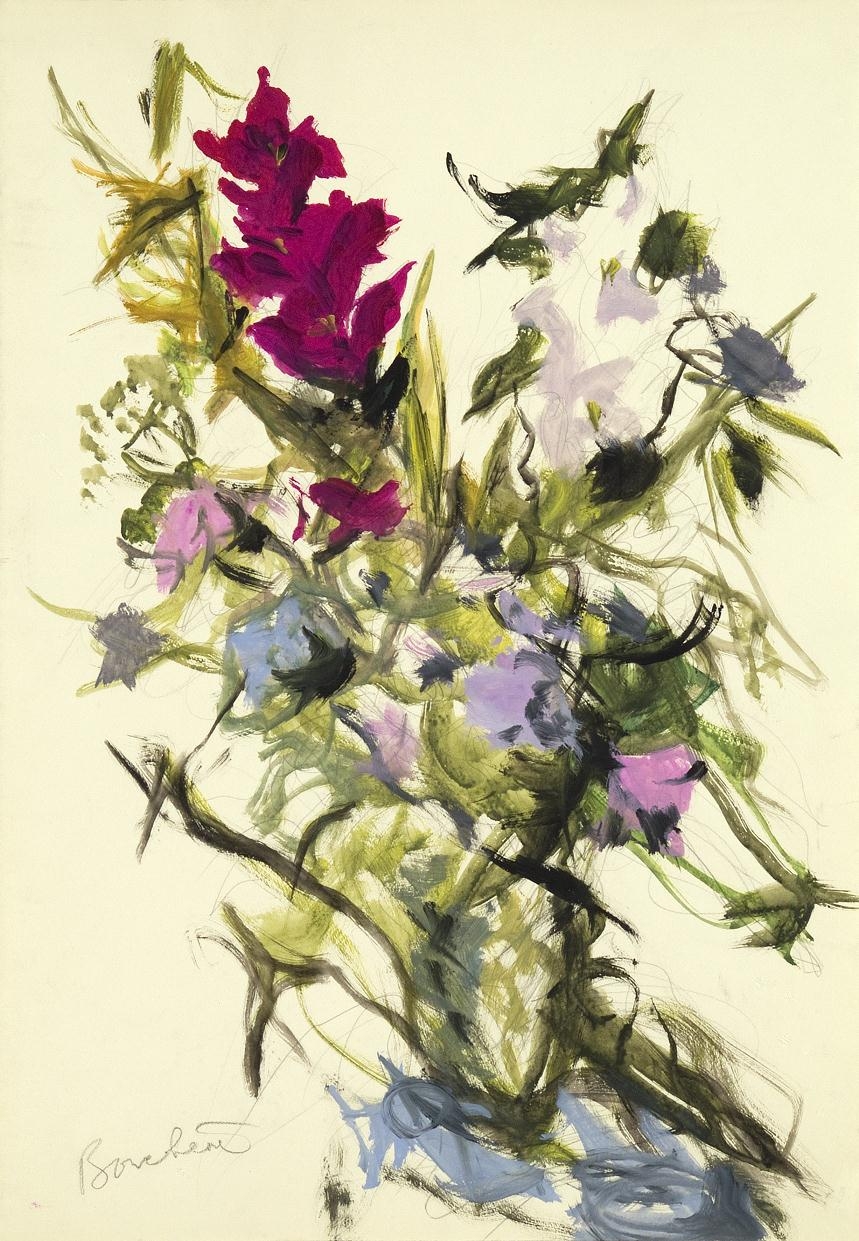 Artwork by Dimitri‏ Dmitriévitch Bouchène , Bouquet of Flowers, Made of Gouache and charcoal on paper