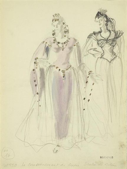5 works: Costume Designs for "L'incoronazione di Poppea"