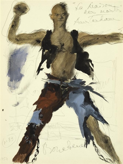 5 works: Costume Designs for the Opera "From the House of the Dead" and for the ballet "Des Singes"