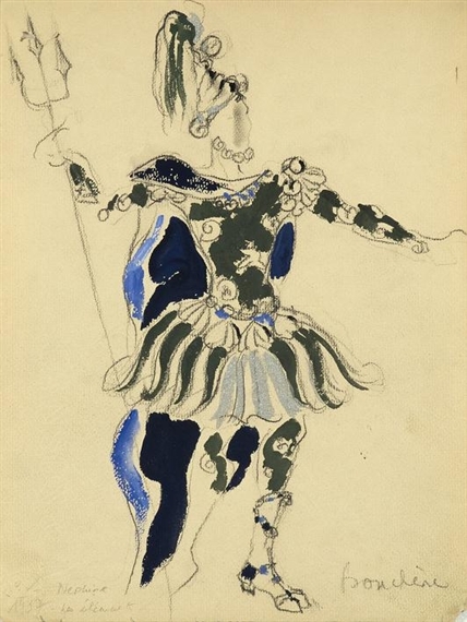 4 works: Costume Designs for the Ballets "Les Eléments" and "Les Dryades" by Dimitri‏ Dmitriévitch Bouchène , 1937-1953