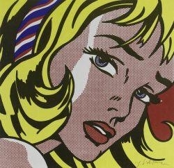 Roy Lichtenstein ヘアリボンの少女 Girl with Hair Ribbon by Roy Lichtenstein - Magna Ca
